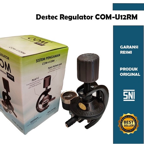 REGULATOR KOMPOR GAS ELPIJI DESTEC COM-U12RM TEKANAN RENDAH ORIGINAL