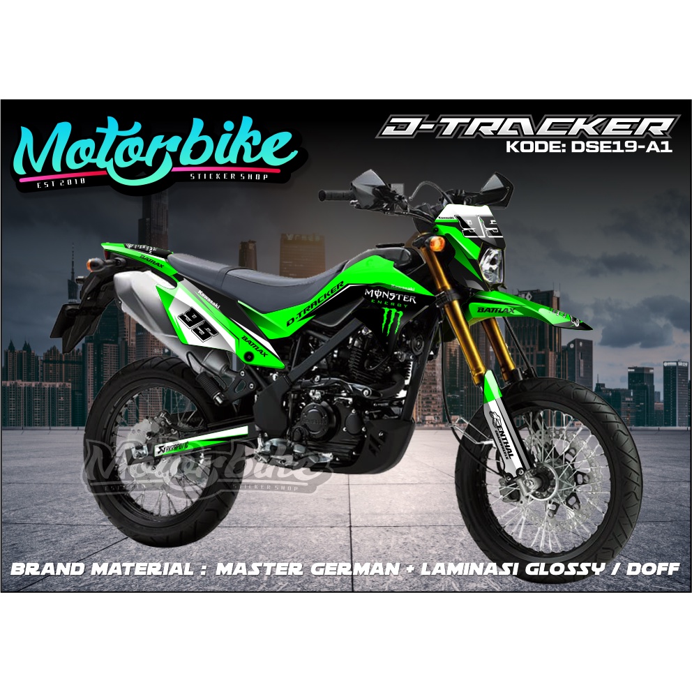 Sticker Decal Dtracker 150 Decal KLX 150 SE Striping KLX Dtracker Hijau