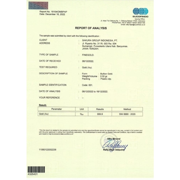 FINE GOLD 0.003 Gram Reguler Series Kemasan Laminating TERMURAH Emas Mini Emas Batangan Logam Mulia Murni 24 Karat Bersertifikat Resmi Asli Original Tabungan Emas Souvenir Keren Mewah