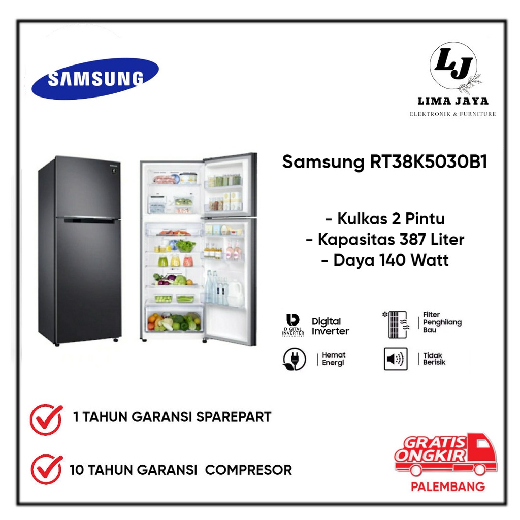 Kulkas 2 Pintu Samsung RT38K503B1 387 Liter Kulkas Dua Pintu Samsung