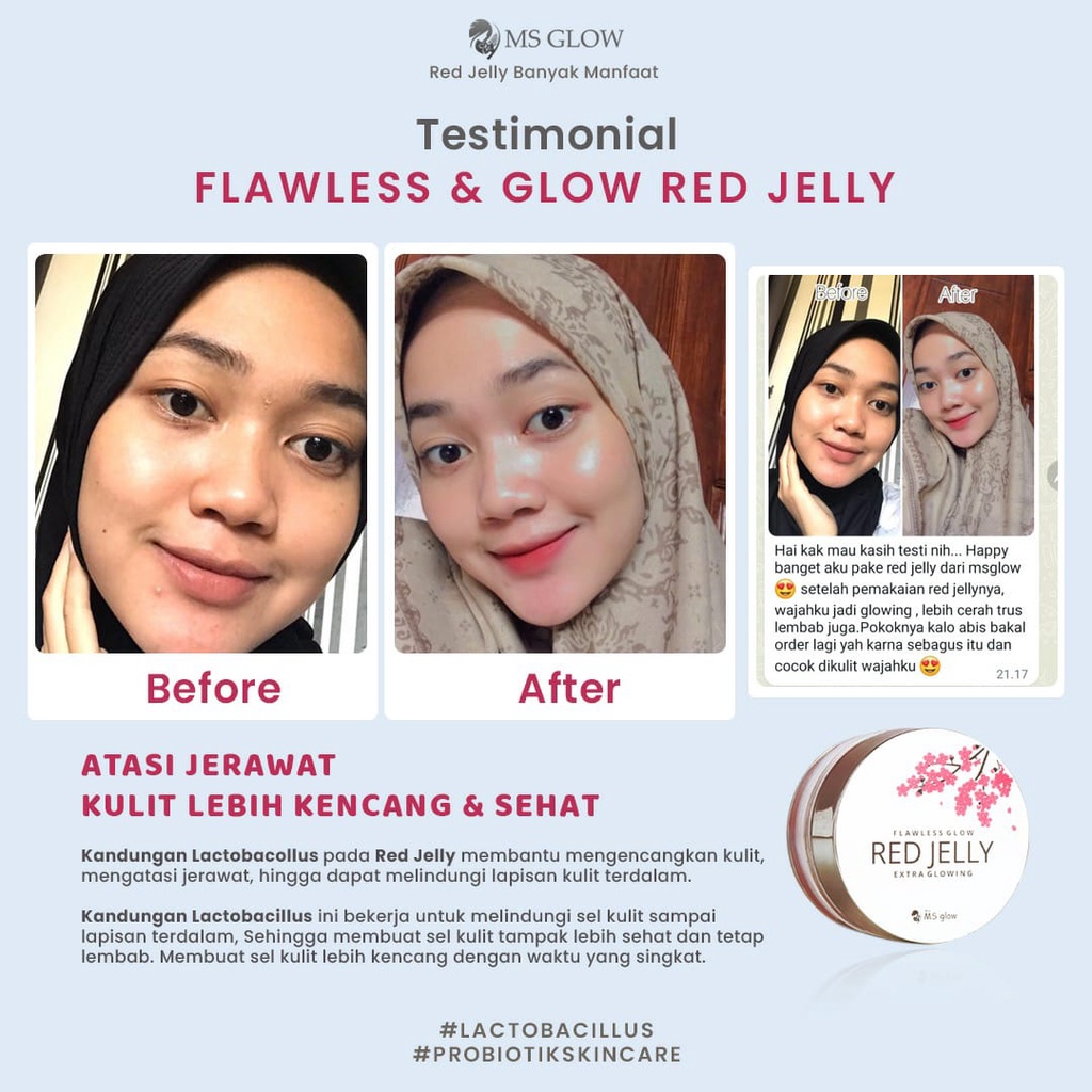 Gel Pemudar Flek Hitam Efektif Mengencangkan Kulit Wajah dan Tampak Lebih Glowing Red jelly Extra Glowing BPOM