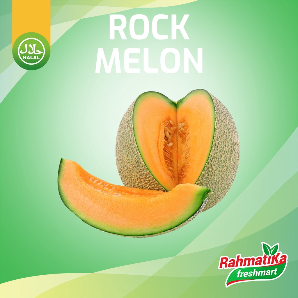 Rock Melon Segar / Rock Melon Fresh 1 pcs (Buah Segar)