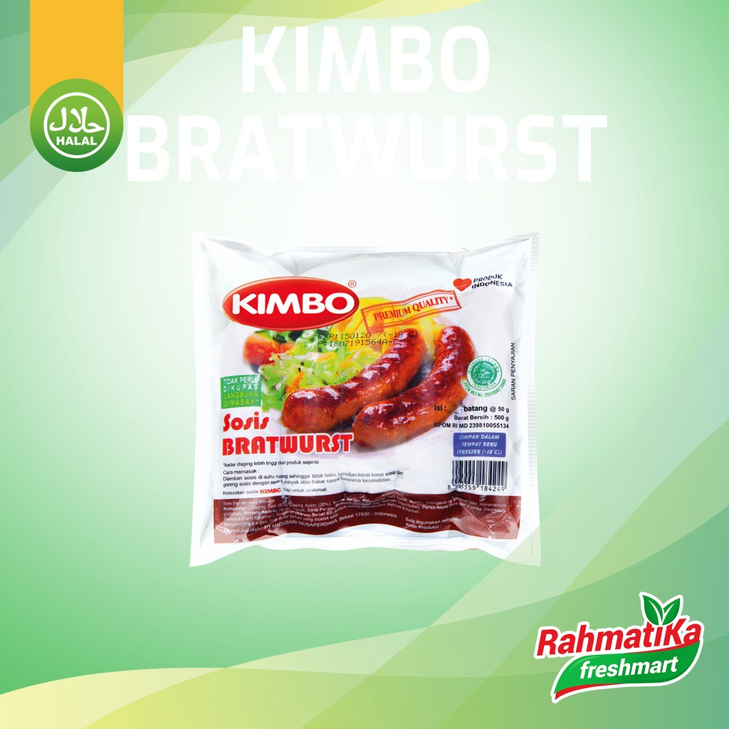 Kimbo Sosis Bratwurst 500 gr Isi 6