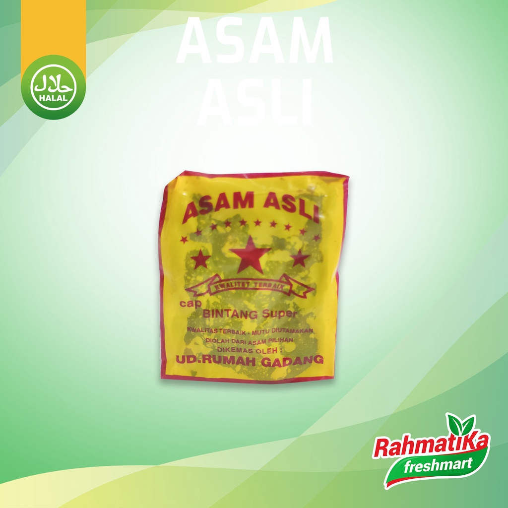 Asam Jawa Asli / Asem Jawa Asli Cap Bintang 200 gr (Bumbu Dapur)