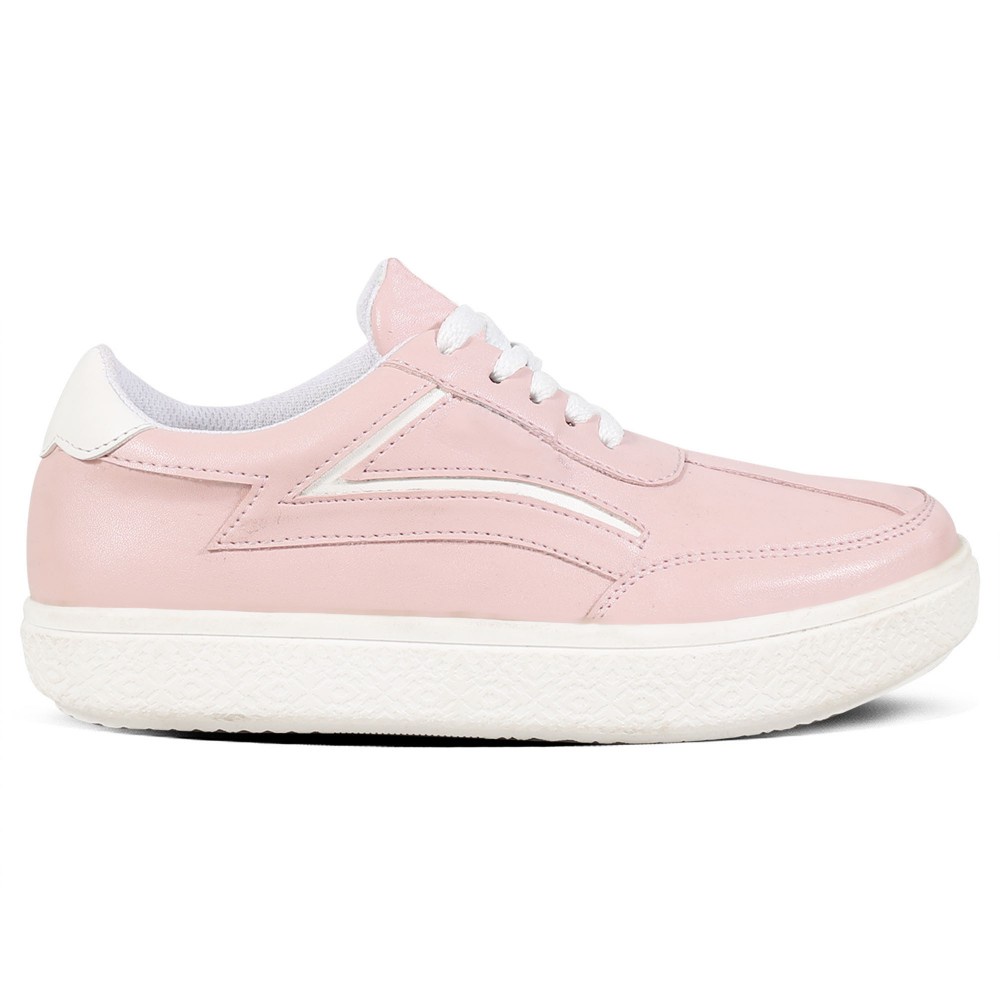 Sepatu Sneakers Wanita V 5636 Brand Varka Sepatu Kets kulit sintetis Olahraga Kuliah Jalan Jalan Harga Murah Berkualitas Warna Pink