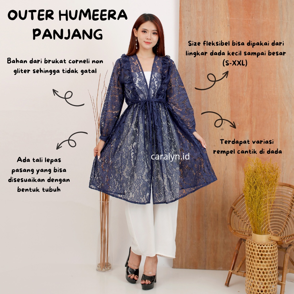 OUTER BRUKAT LENGAN PANJANG ROMPI OUTER HUMEERA