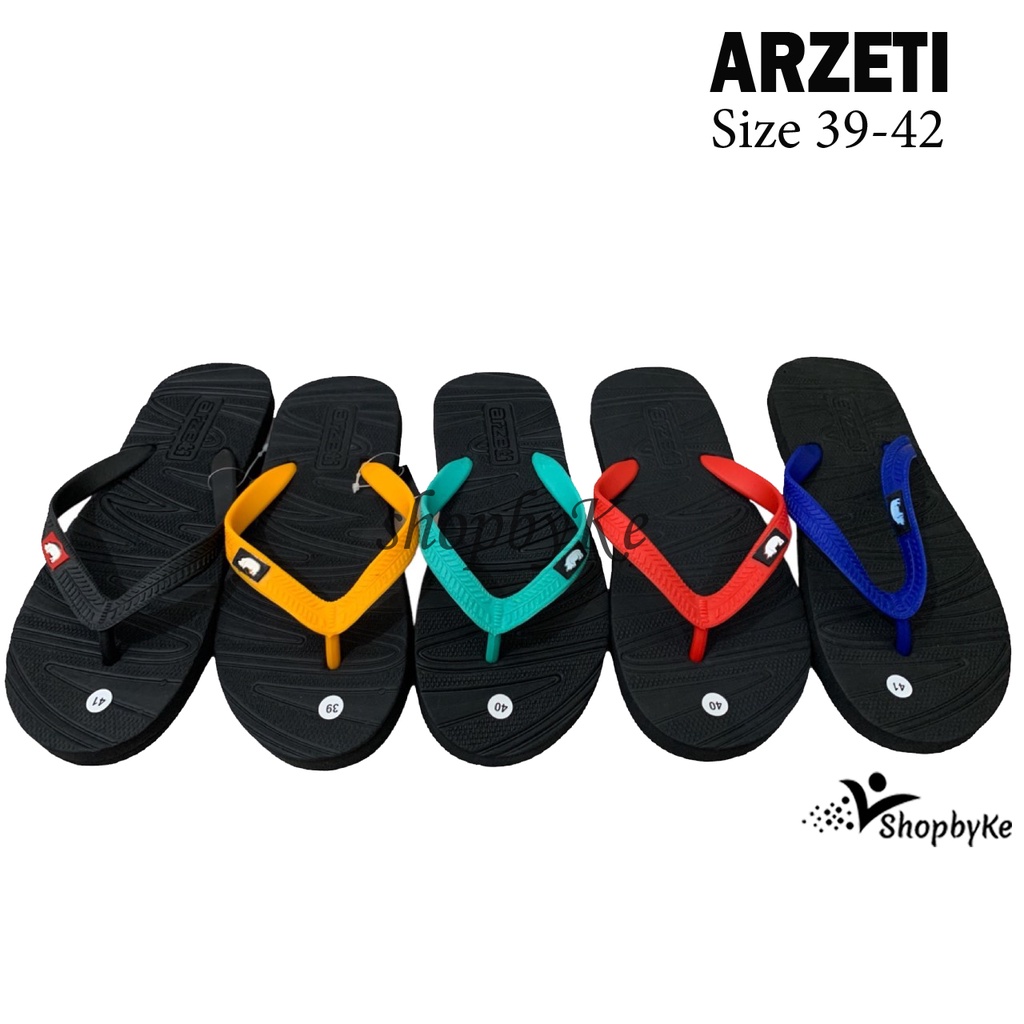 Sandal Japit Pria ARZETI HITAM Size 39-42 / Sandal Japit Santai Casual