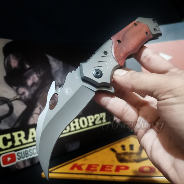 Pisau Lipat Kerambit X76 / Survival Kit / Pisau Lipat