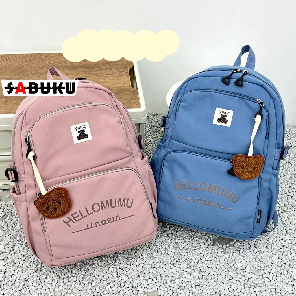 Tas Ransel Anak Sekolah SD SMP SMA Simple Style Tas Punggung Unisex Backpack Laptop - 292