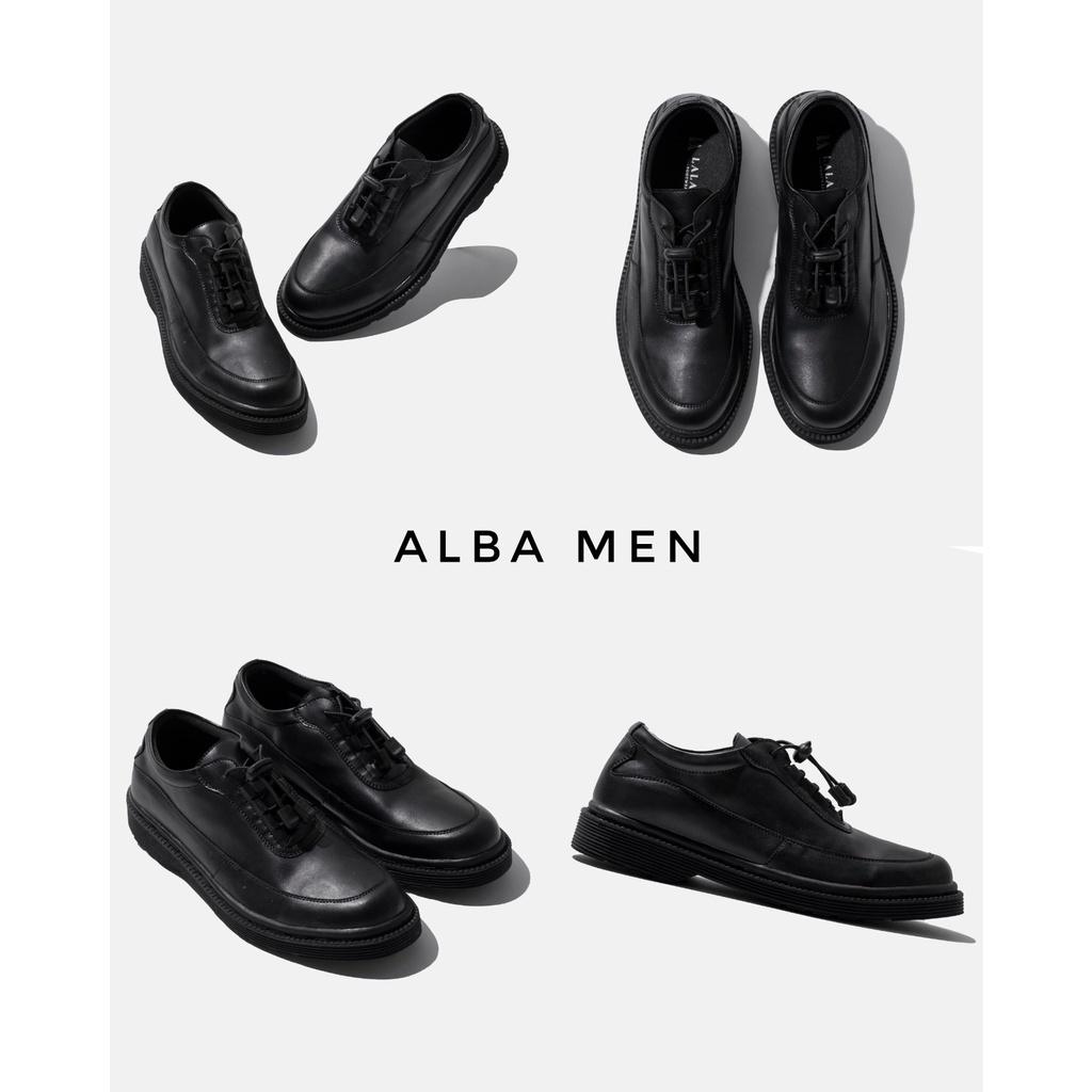 LALAKI FOOTWEAR Sepatu Formal Oxford Pria ALBA MEN Black