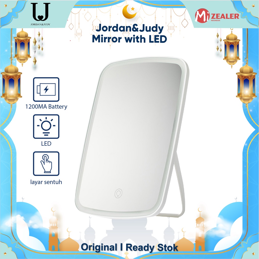 Jordan &amp; Judy Cermin Rias Makeup LED Mirror Kecil Lighting &amp; Touch Aesthetic Dimmer Switch Battery