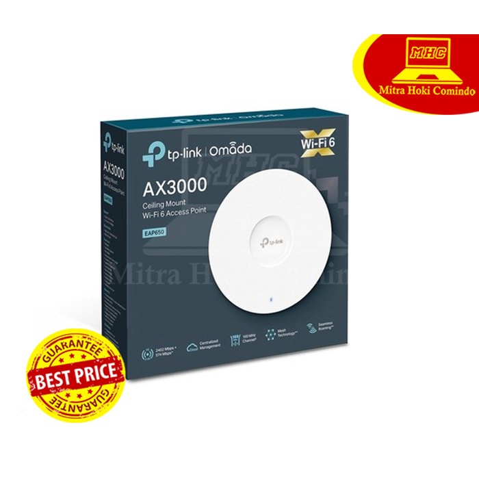 TPLink EAP650 AX3000 Ceiling Mount WiFi 6 Access Point S