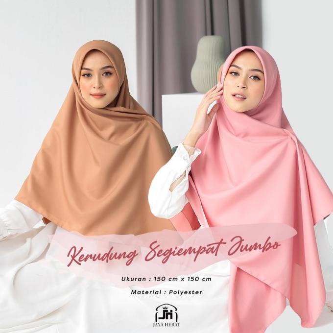 Best Hijab Jilbab Kerudung Segi Empat Jumbo 150X150 S4Al Jaya Hebat