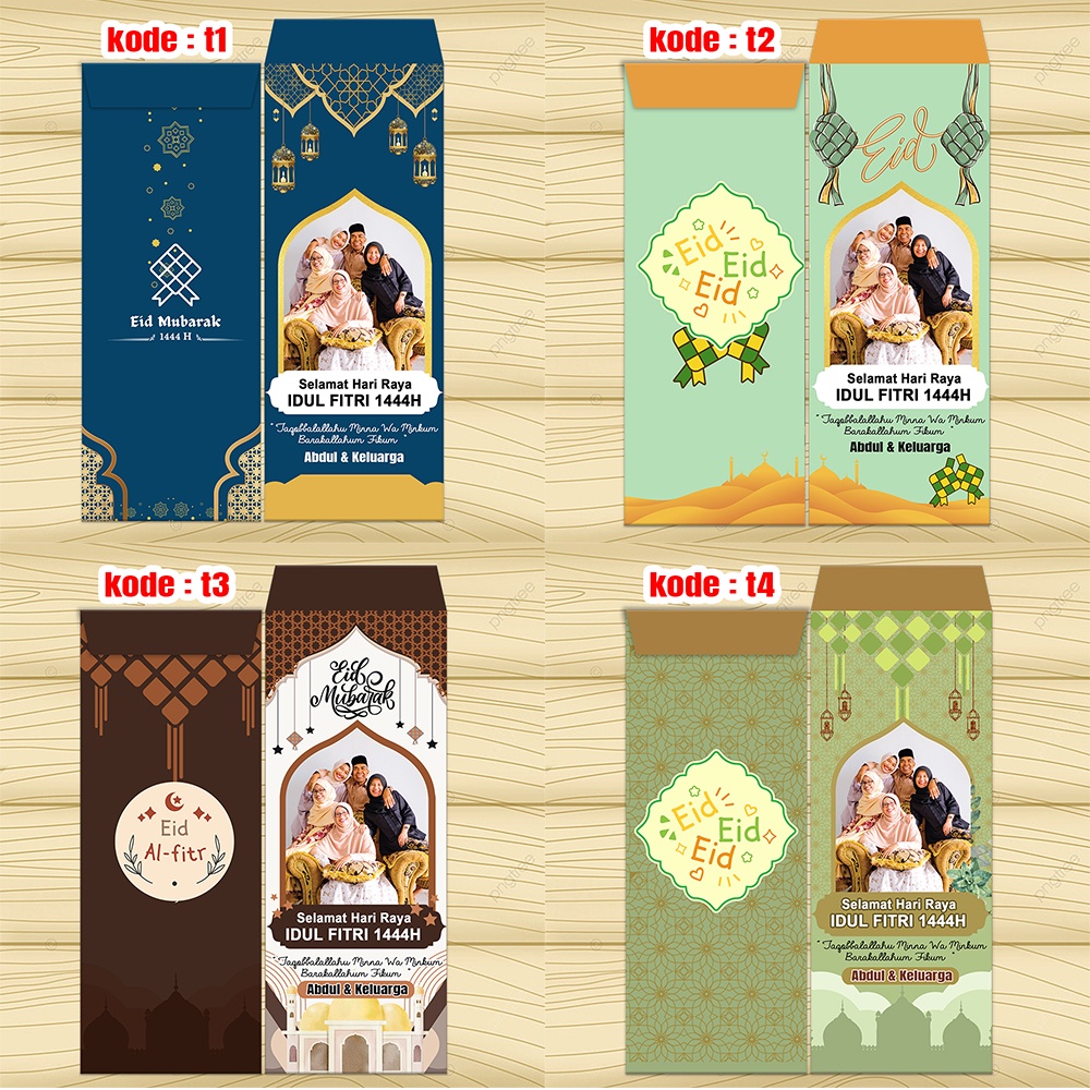 

amplop lebaran custom pakai foto keluarga TERBARU 2023 NEW