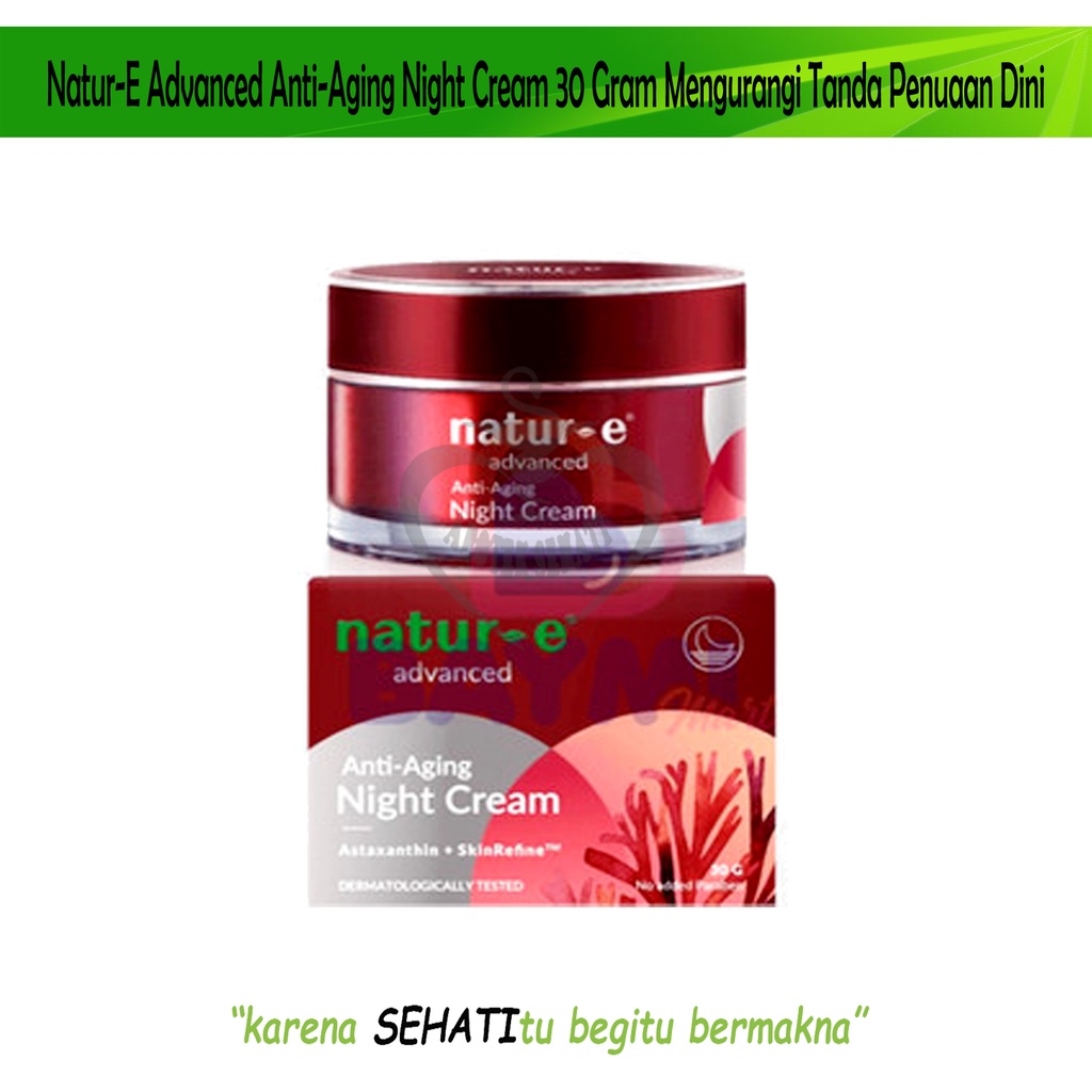 Natur E Advanced Night Cream Antiaging Mengurangi Penuaan Dini