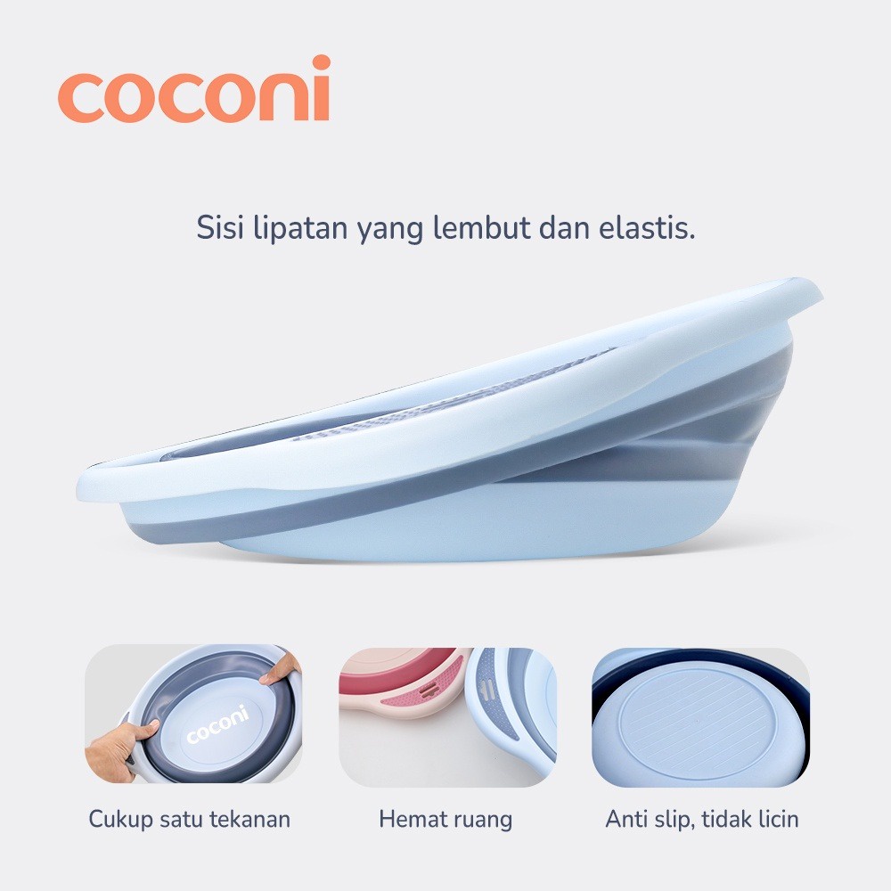 COCONI Foldable Baby Wash Basin | Baskom Ember Lipat Multifungsi (CCNI-FBWB )