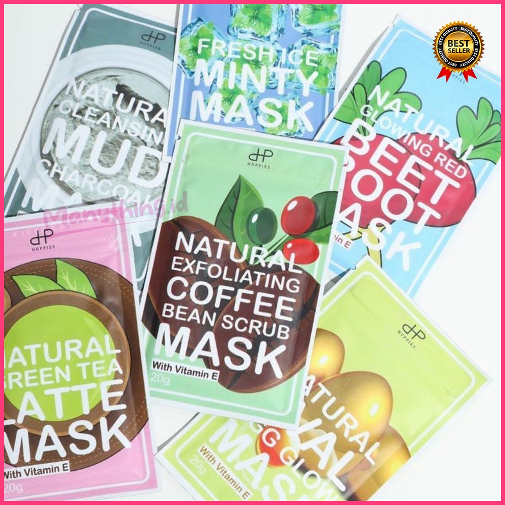 Masker Huppies Organik 25 gram / Kemasan Ziplock Face Mask Organic Huppies