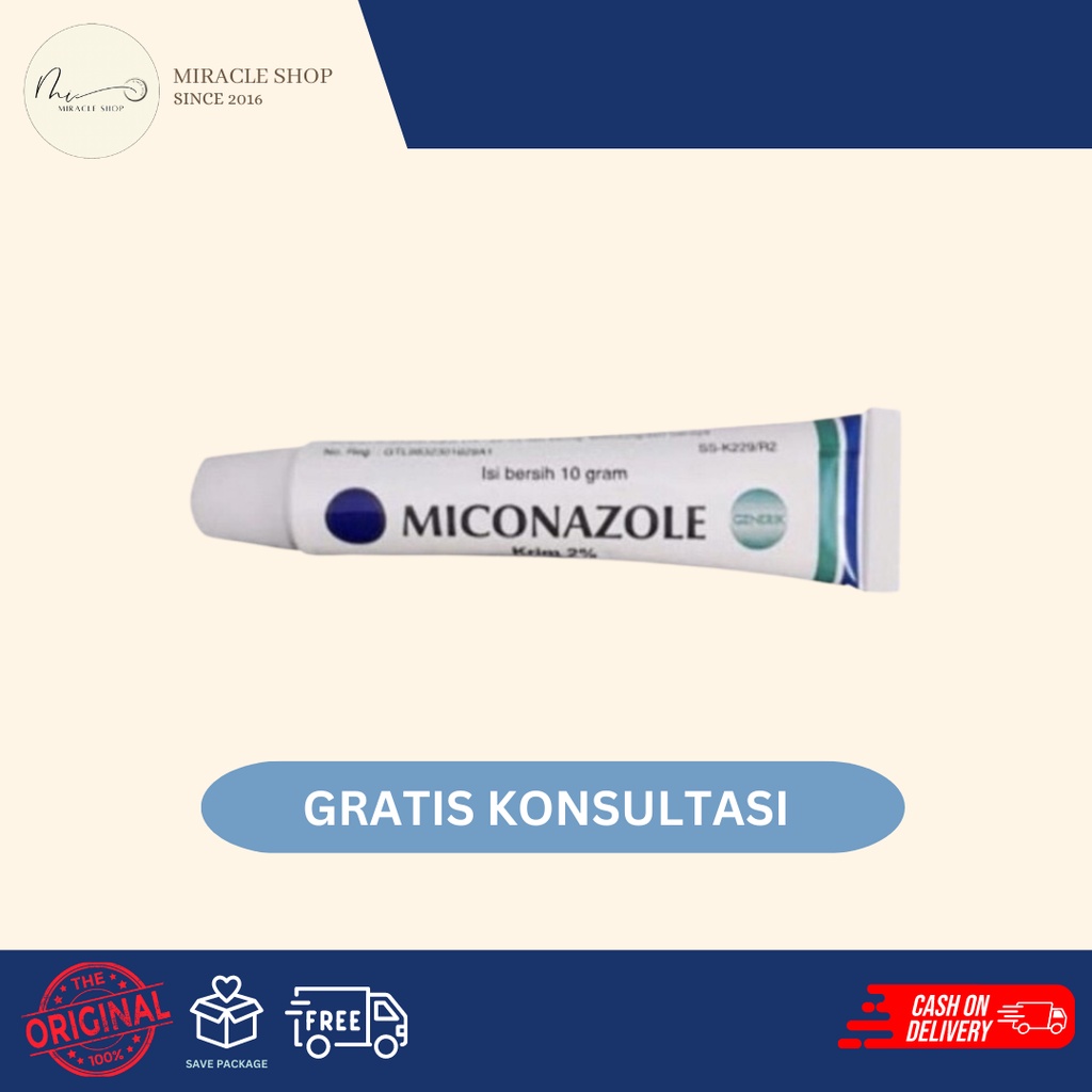 Miconazole cream 10 gram ( mengobati panu, kadas & jamur di kulit )