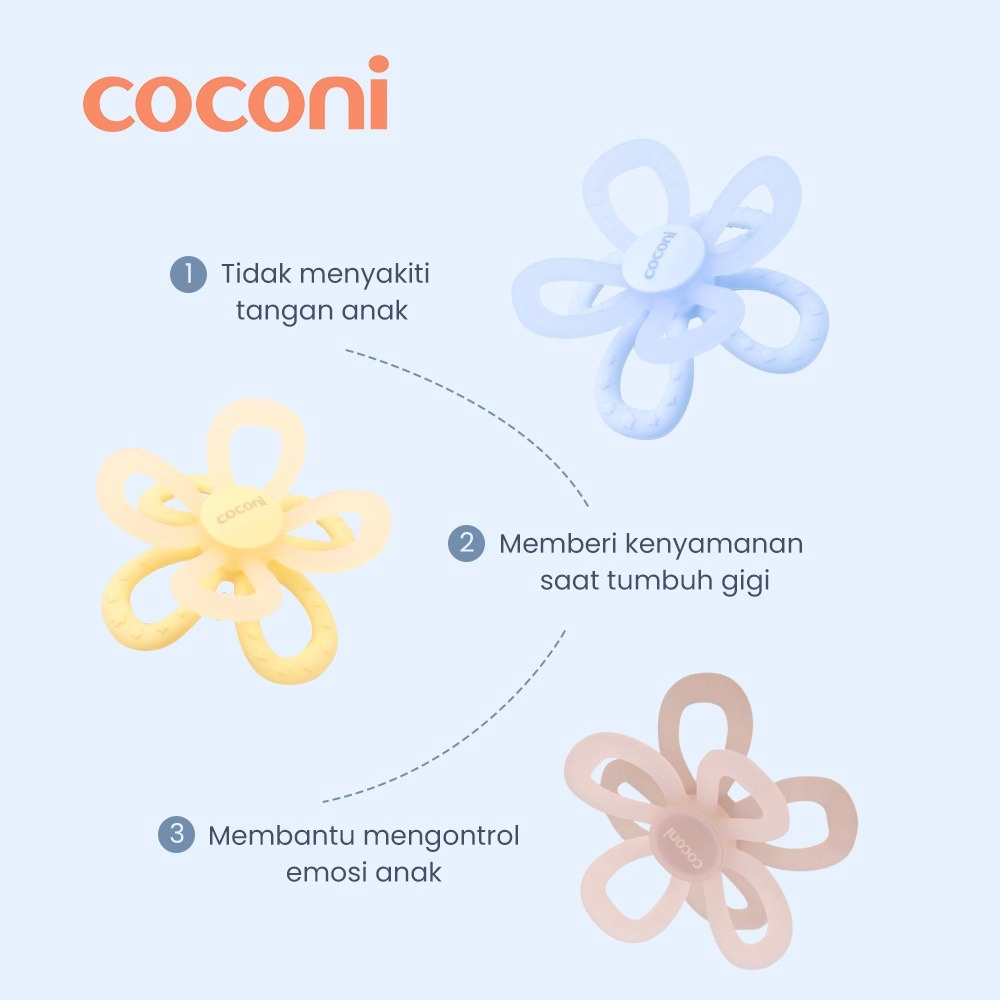 COCONI Manhattan Toy Sensory Teether | Gigitan Bayi Silicone Lembut (CCNI-MTST)