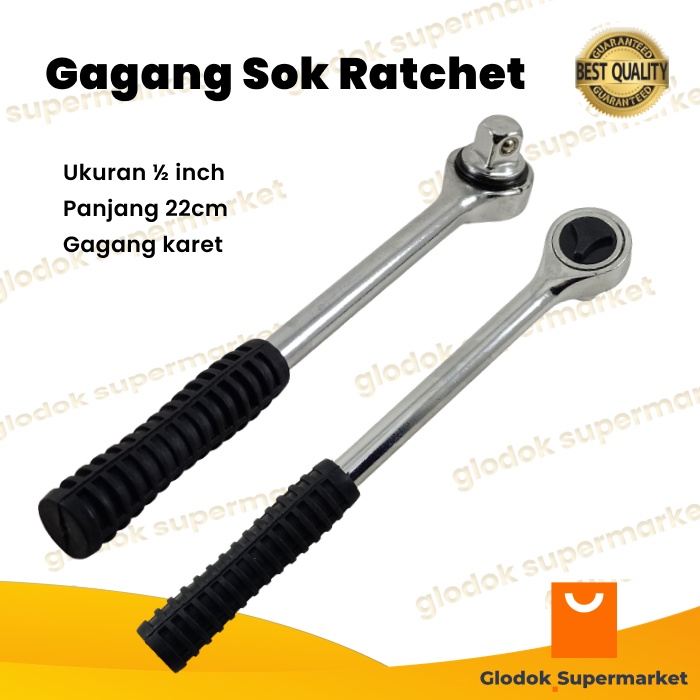 Gagang Sok Ratchet Otomatis ½ inch