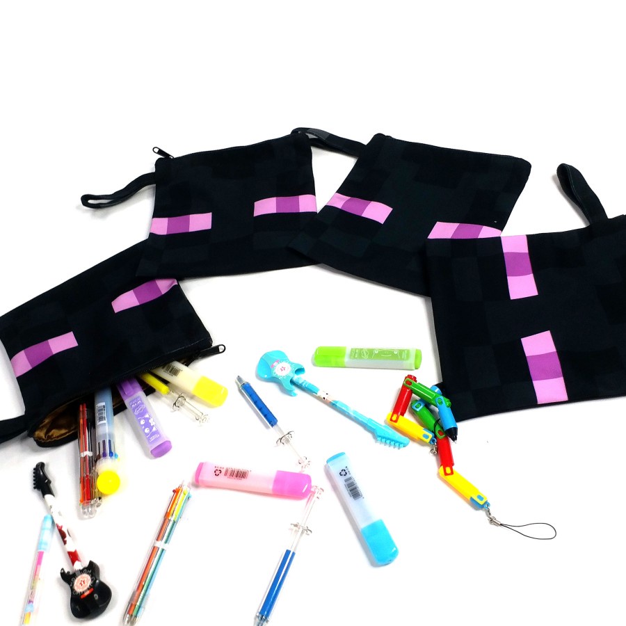 

Pouch Persegi Monster Hitam untuk pemain Game Sandbox untuk tempat pensil
