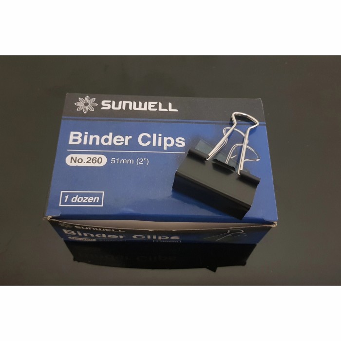 

(PAK) BINDER CLIPS NO.260 SUNWELL