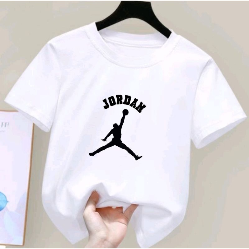 Kaos Jordan Anak Cwo/Cwe Ideal 2-10Th Baju Kaos Oblong Anak-Anak Unisex