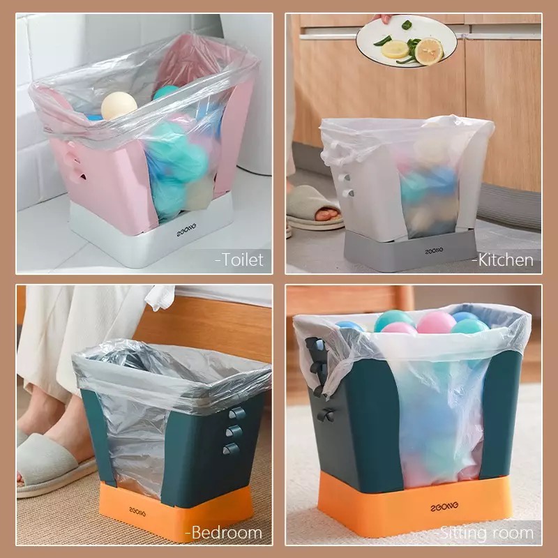 Tong Sampah Mini Multifungsi Bisa Dilipat / Tempat Sampah Portable Magic