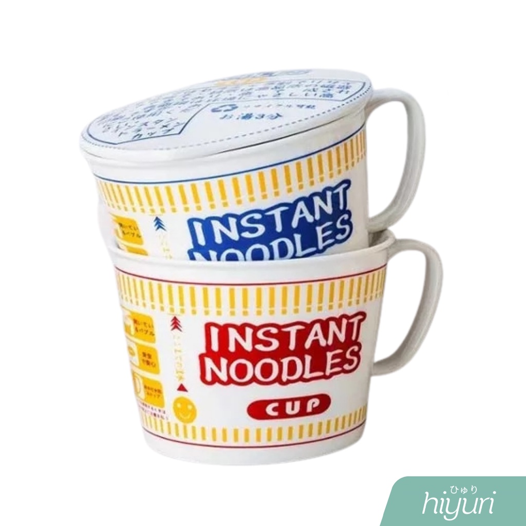 HIYURI Instant Noodle Cup 1000ml / Mangkuk Makan Keramik Bentuk Pop Mie INSTANT