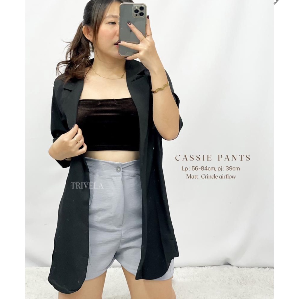 Celana Pendek Premium Cringkle Airflow / Cassie Crinkle Hotpants / SJJ