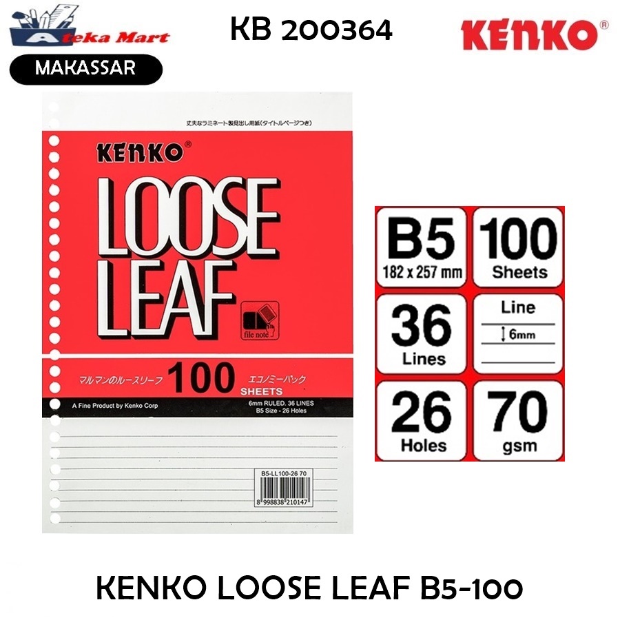 

KENKO LOOSE LEAF B5-100