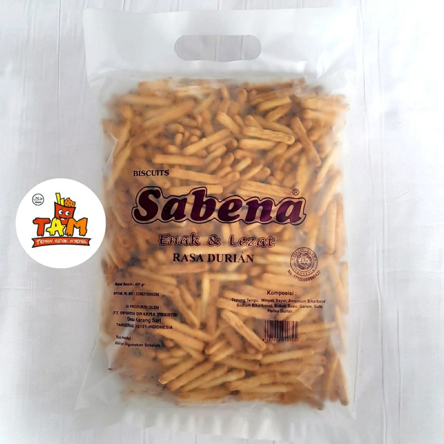 

Biskuit Sabena rasa Durian 400 Gram - Tam Snack