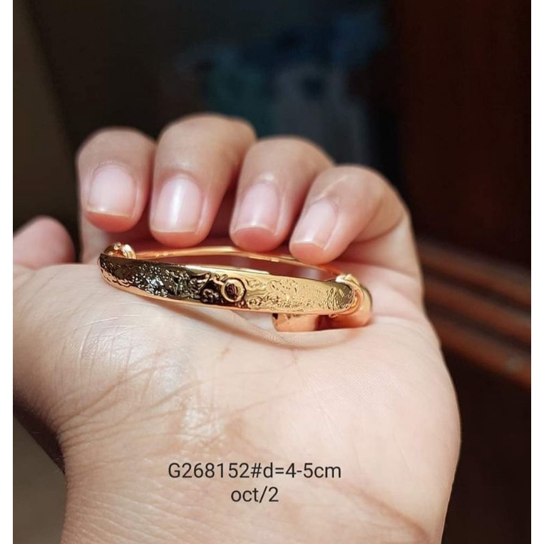 Gelang kolong bayi/anak polos ukir flexibel