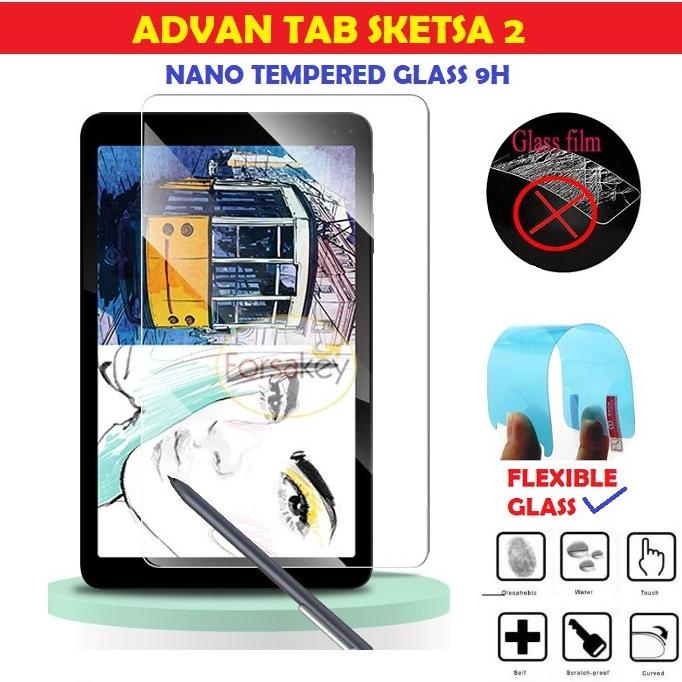 ADVAN TAB SKETSA 2 NANO TEMPERED GLASS CLEAR ANTI GORES FLEXIBLE GLASS