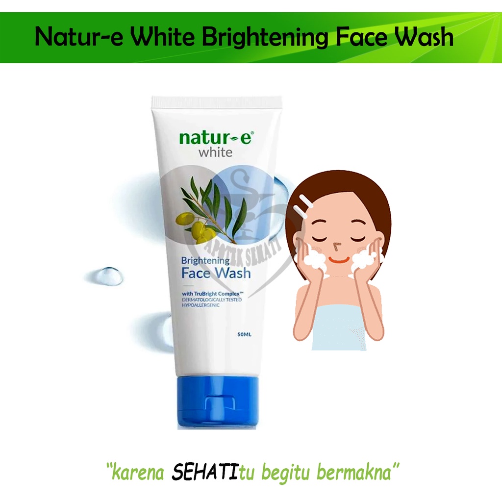 Natur-E White Brightening Face Wash Pembersih Mencerahkan Kulit Wajah