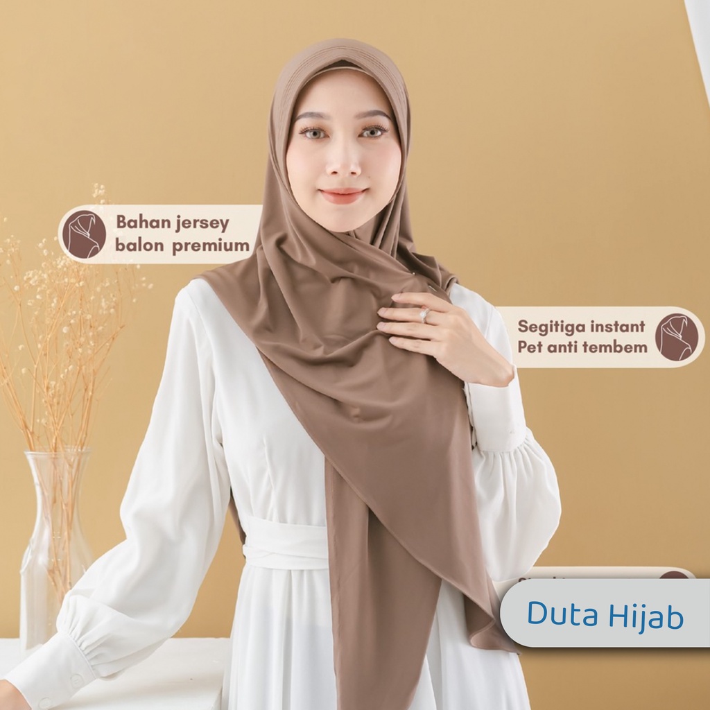 Jilbab Segitiga Instan Pad Jersey  Premium