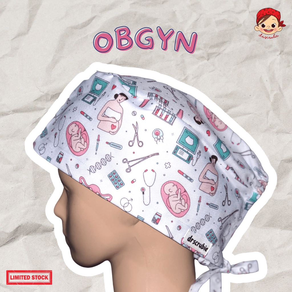 Head Cap / Topi Bedah / Surgical Cap / Nurse Cap / Scrub Hat DS-257 Obgyn