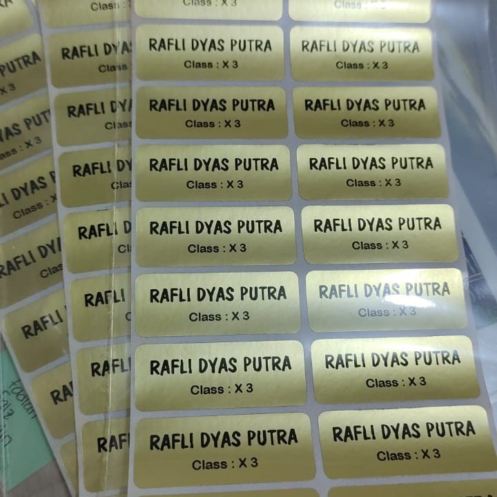 

Label Nama Waterproof - Gold Dove