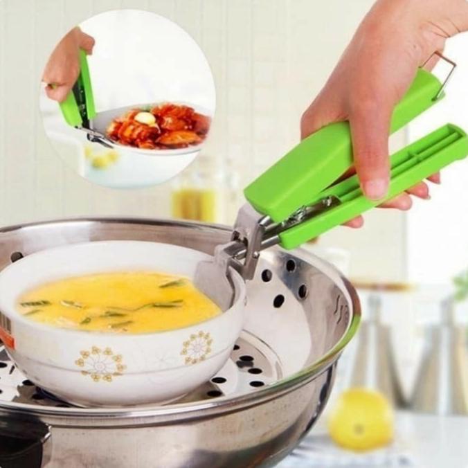 Penjepit mangkok piring anti panas praktis alat pencampit hot plate