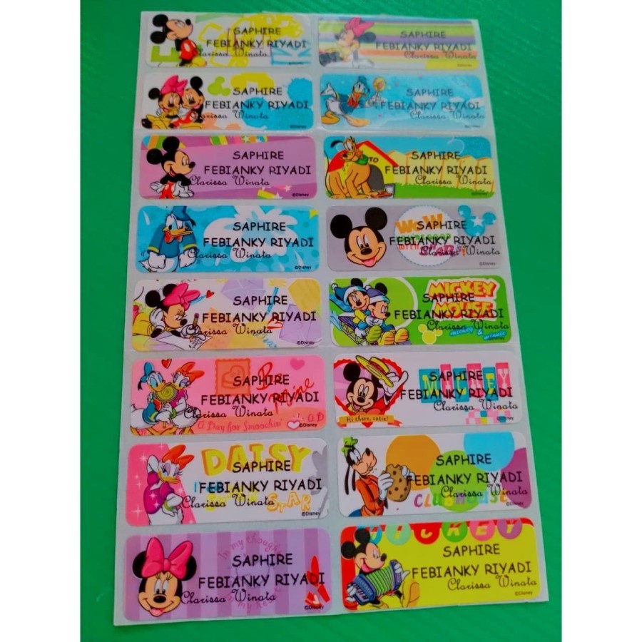 

Label Nama Waterproof - Mickey n Friends