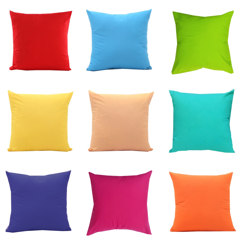 [✅COD] Sarung Bantal Sofa Minimalis 40x40 Cushion Pillow Perlengkapan Dekorasi Hiasan Ruang Tamu Kamar Home Decor Interior Rumah Mewah Aneka Warna Polos