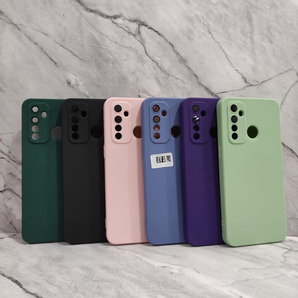 SOFTCASE MACAROON LENSPRO CANDY REALME 5 REALME 5I REALME 5S REALME 5 PRO WHITE_CELL