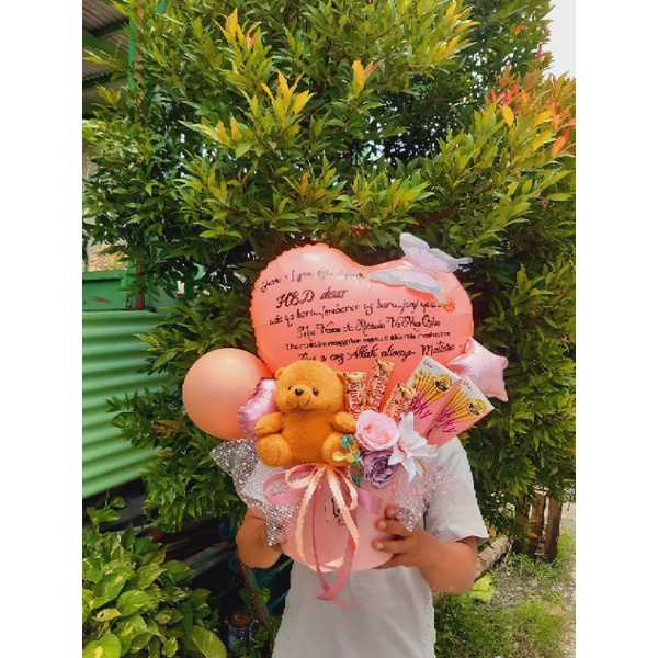 

buket balon boneka bunga/bouquet boneka/buket murah semarang