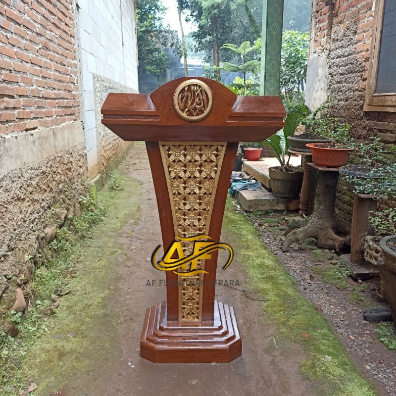 podium minimalis/podium pidato kayu jati