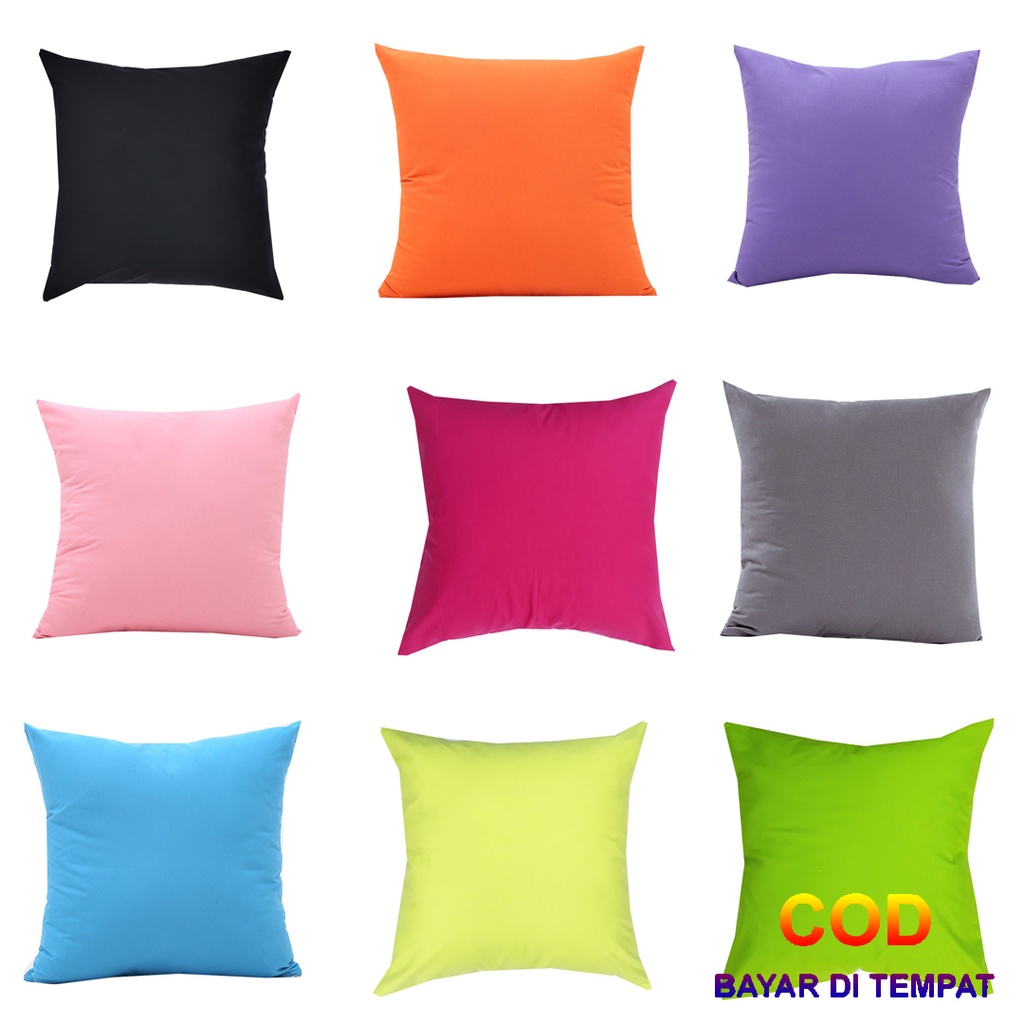 ✅COD Sarung Bantal Kursi Sofa Polos 40x40 Dekorasi Hiasan Sofabed Ruang Tamu Perlengkapan Home Decor Interior Rumah Minimalis Terbaru