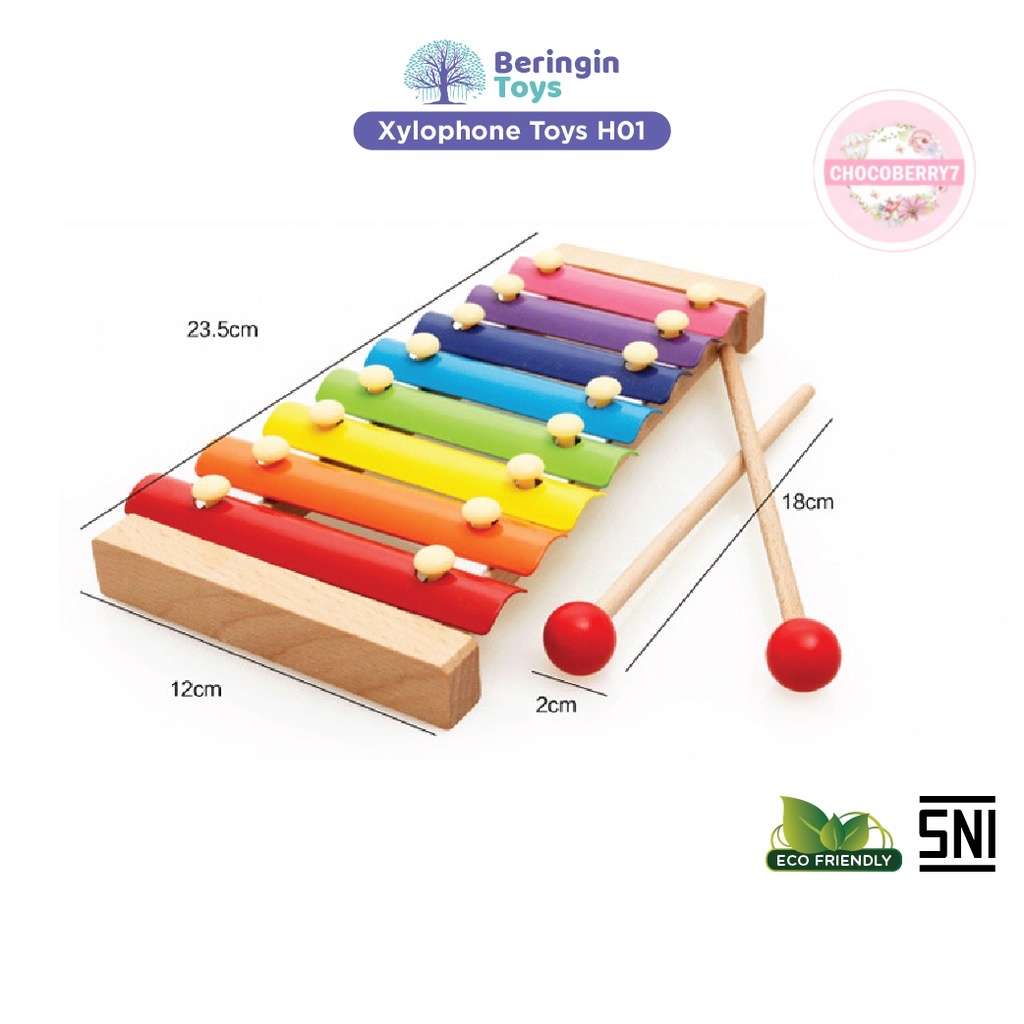 Beringin Toys Mainan Edukasi - Xylophone Toys H01/ Xylophone Kayu / Mainan Kayu / Mainan Musik Anak / Mainan Kolintang Mainan Playmate