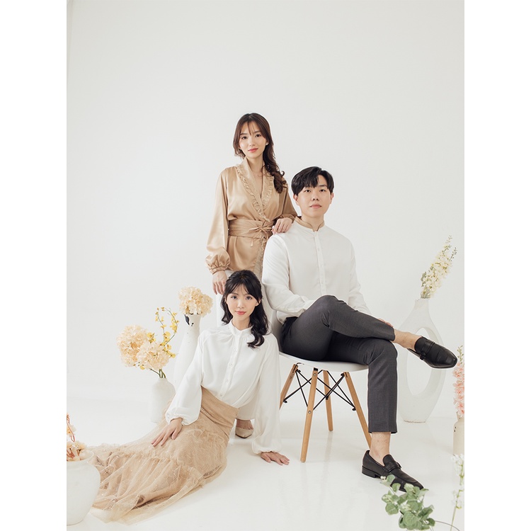 Kadaka O-0193 Outer Wanita Satin Ruffle Chantilly Lace with Obi Belt