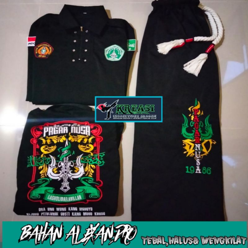 Sakral bordir Trisula Resleting + tali warok