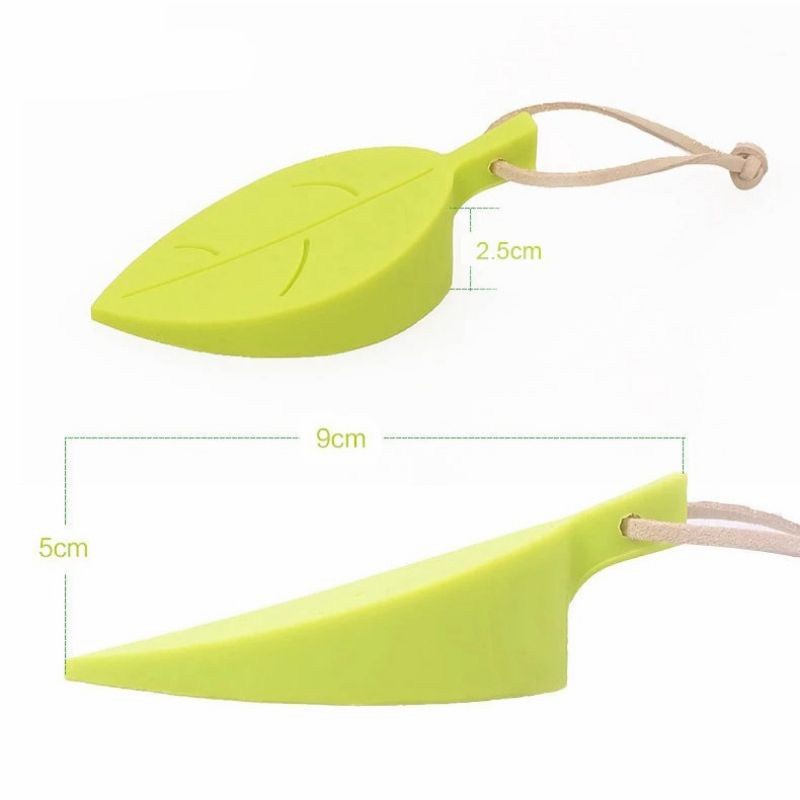 Penahan Pintu Karet Bentuk Daun Silikon / Pengaman Ganjalan Pengganjal Pintu Silicone Motif Daun / Door Stopper Silicone