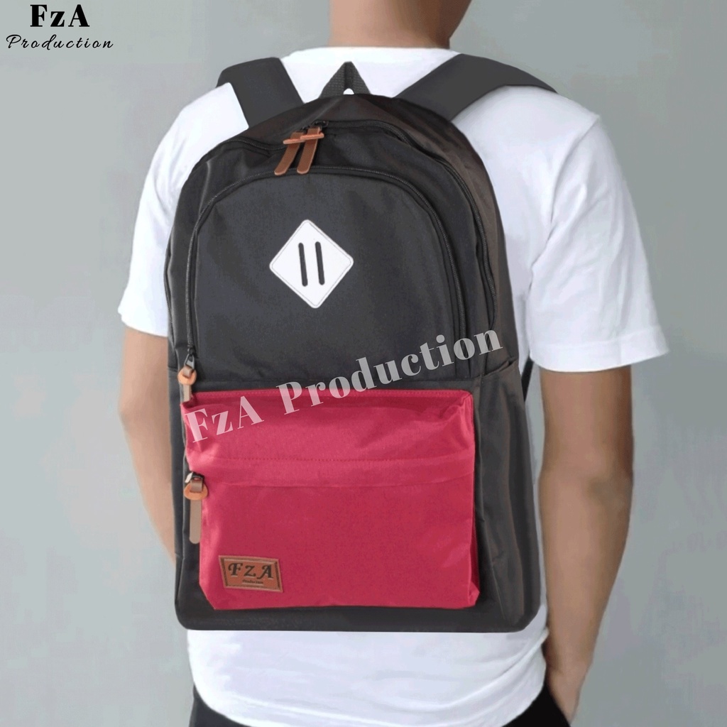 FzA Official - Tas Ransel Punggung Distro Casual Pria Wanita / Tas Ransel Laptop Backpack Original - BMJS